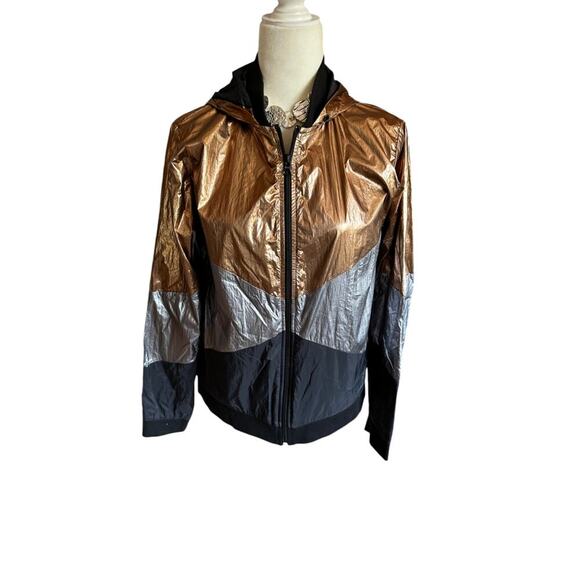 🌻 4/$25 - Askya Metallic Colorblock Jacket, size small - Picture 2 of 5